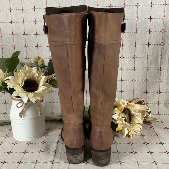 BORN Fannar Distressed Brown Leather Knee High Boots Size 6 NWOB Riding Boots - Picture 7 of 12